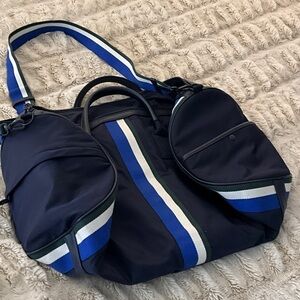 Tory Sport Navy and Blue Duffel Bag